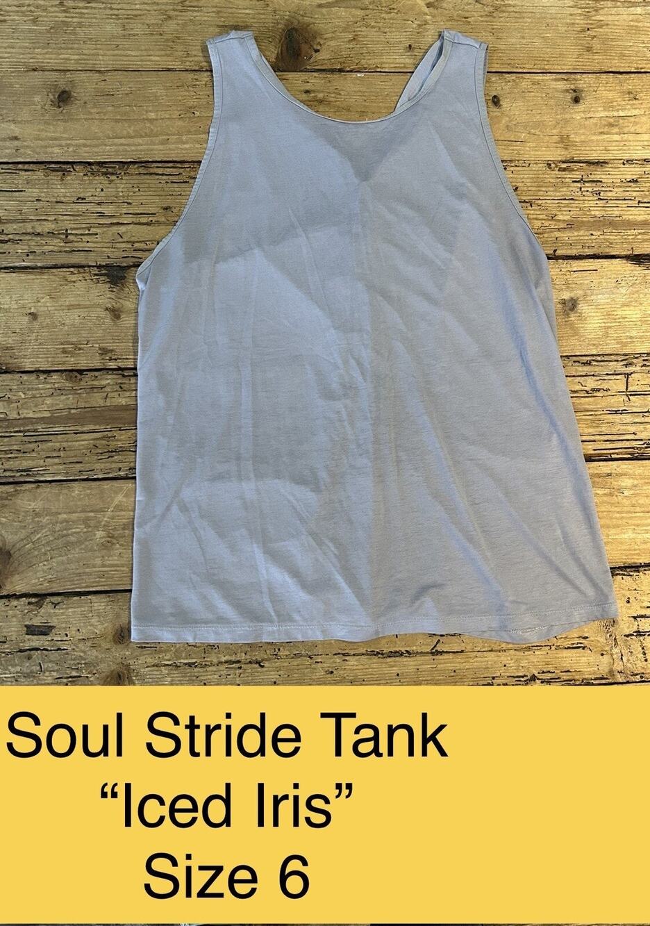 Lululemon Womens Size 6 Iced Iris Soul Stride Tank